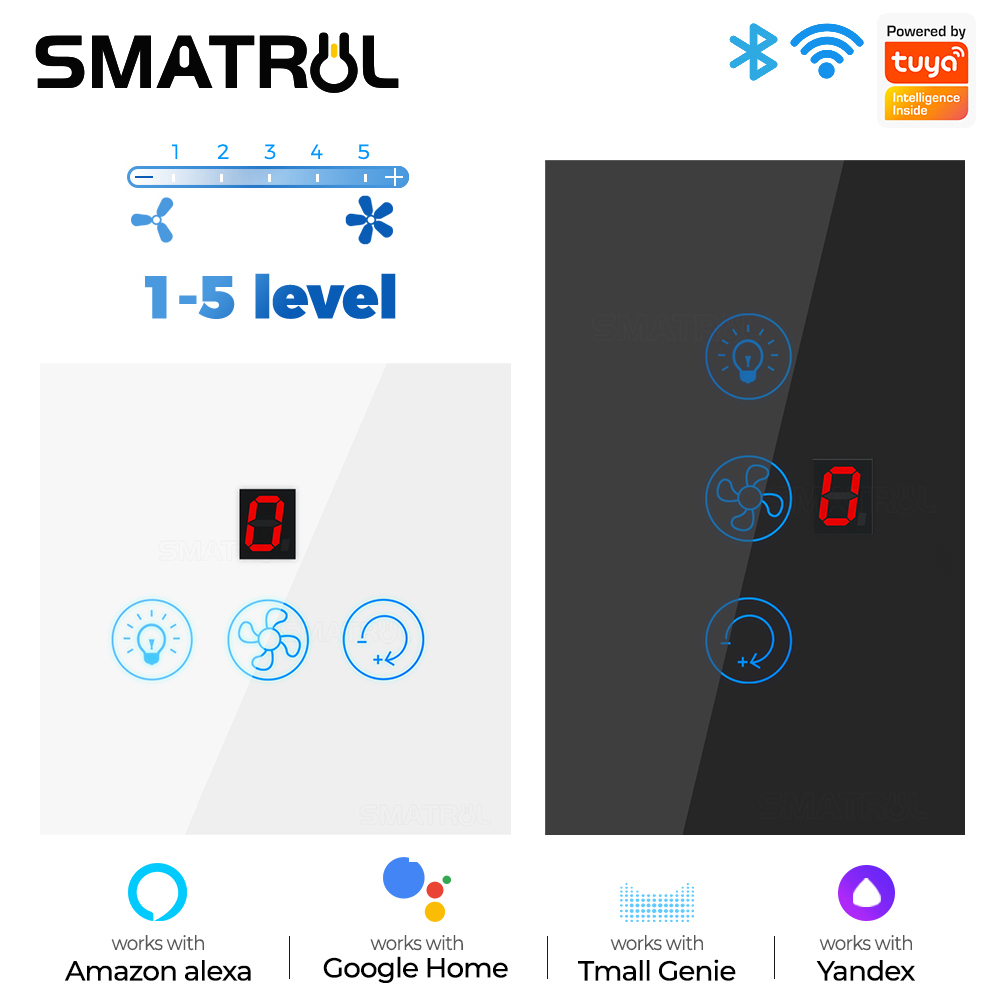 Smart Ceiling Fan Alexa Wifi - EU Us Tuya Smart WiFi Touch