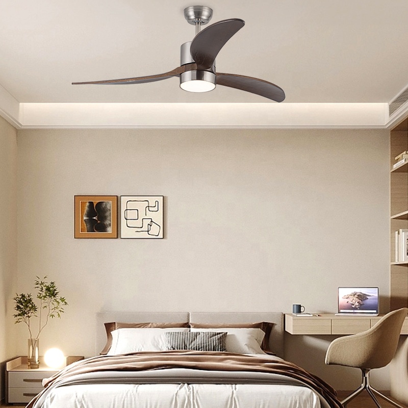 Ceiling Fan Led 3 Blade Modern - Modern 52-Inch 3 Solid Wood Blades