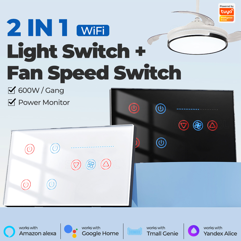 Smart Ceiling Fan Alexa Wifi - Zigbee WIFI Smart Wall Switch Ceiling