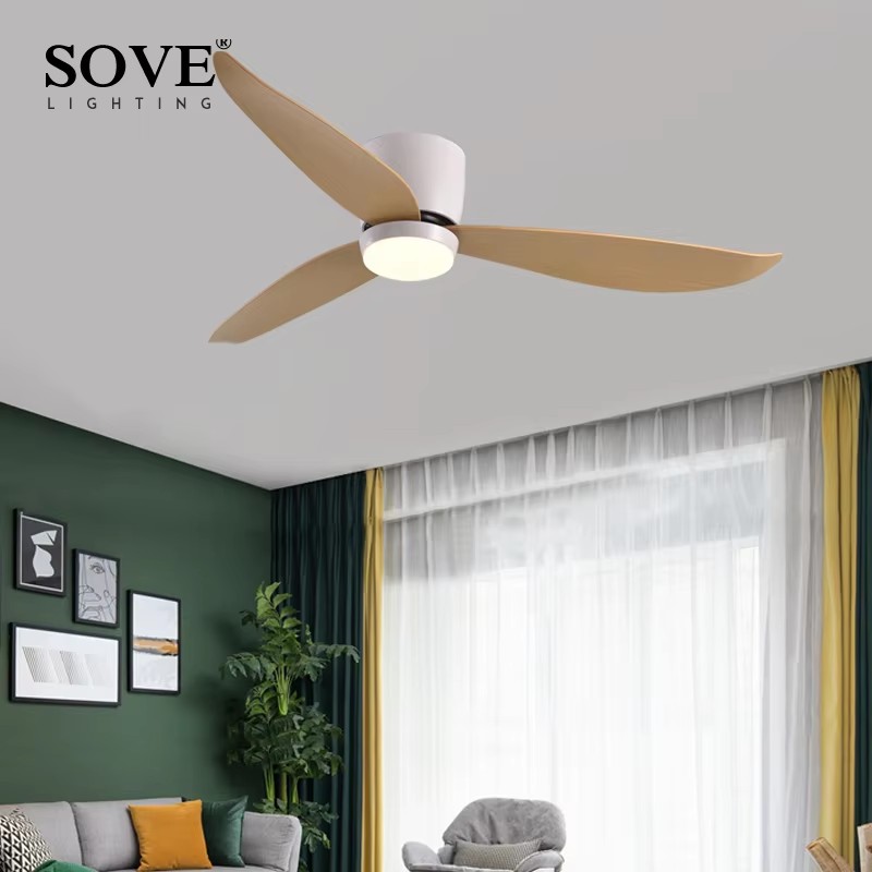 Smart Ceiling Fan With Light Remote - SOVE Modern White Ceiling Fan With
