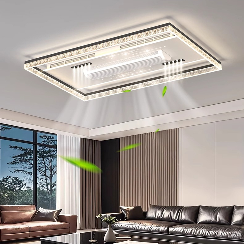 Ceiling Fan Led 3 Blade Modern - Modern Living Room Bladeless Ceiling Light