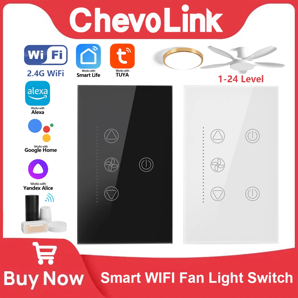 Smart Ceiling Fan Alexa Wifi - Tuya WiFi Bluetooth Smart Fan Light