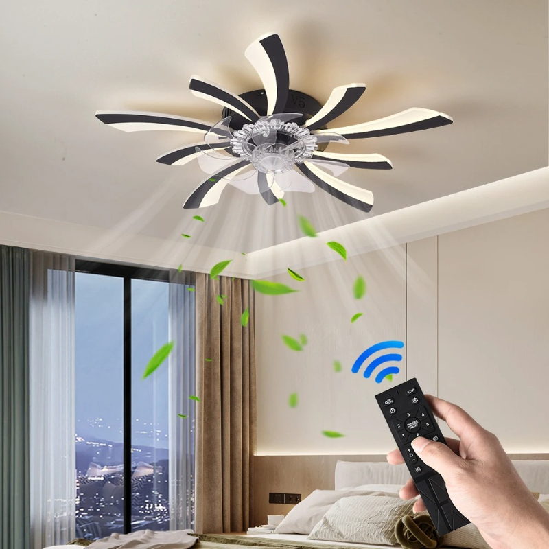 Smart Ceiling Fan With Light Remote - Living Room Ceiling Fan Lamp Bedroom