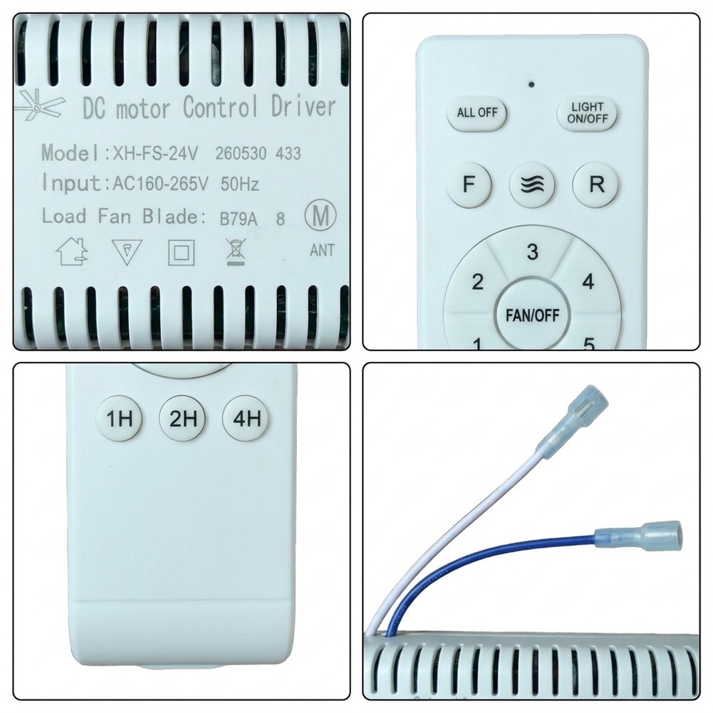 DC24V 6-Speed Ceiling Fan Remo - Ceiling Fan Light Kit Replacement review and price