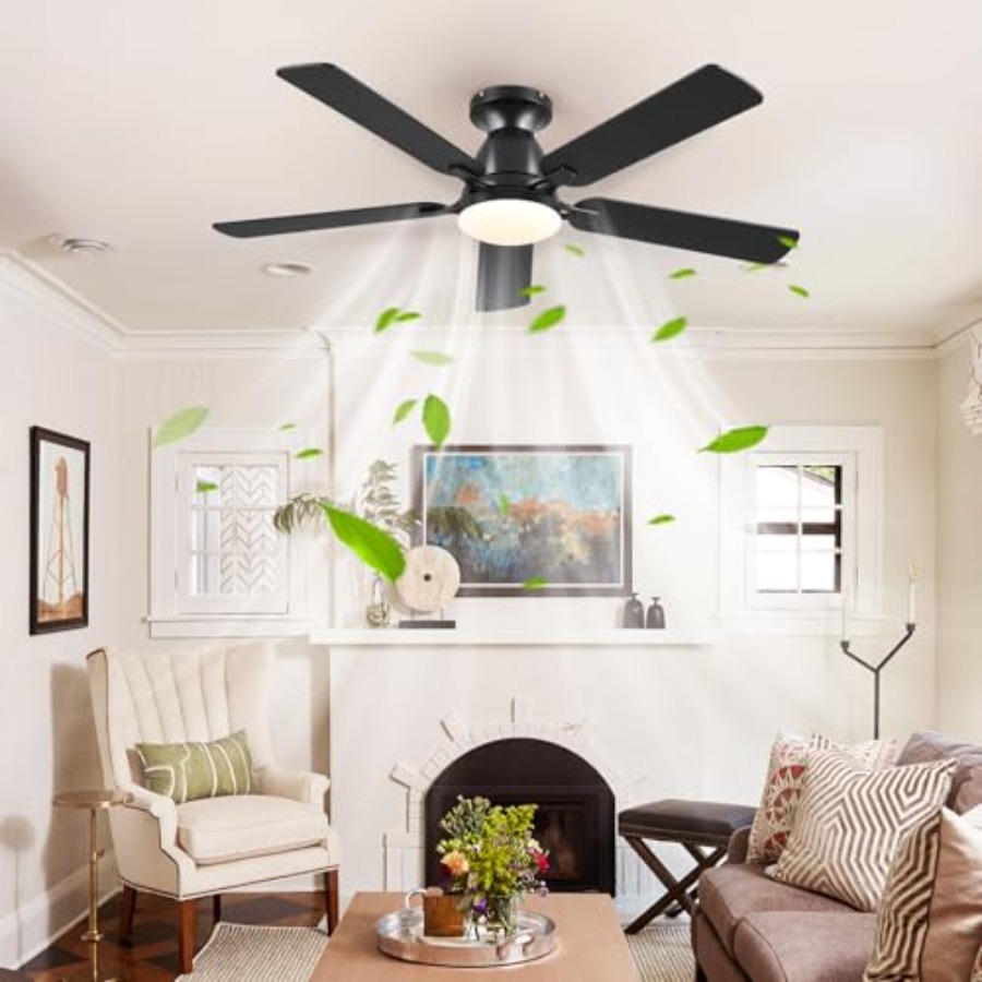 Ceiling Fans with Lights 52 In - Ceiling Fan Low Profile Flush Mount review and price