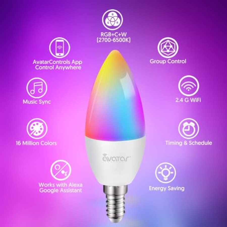Smart Bulbs, Alexa WiFi Candel - Smart Ceiling Fan Alexa Wifi review and price