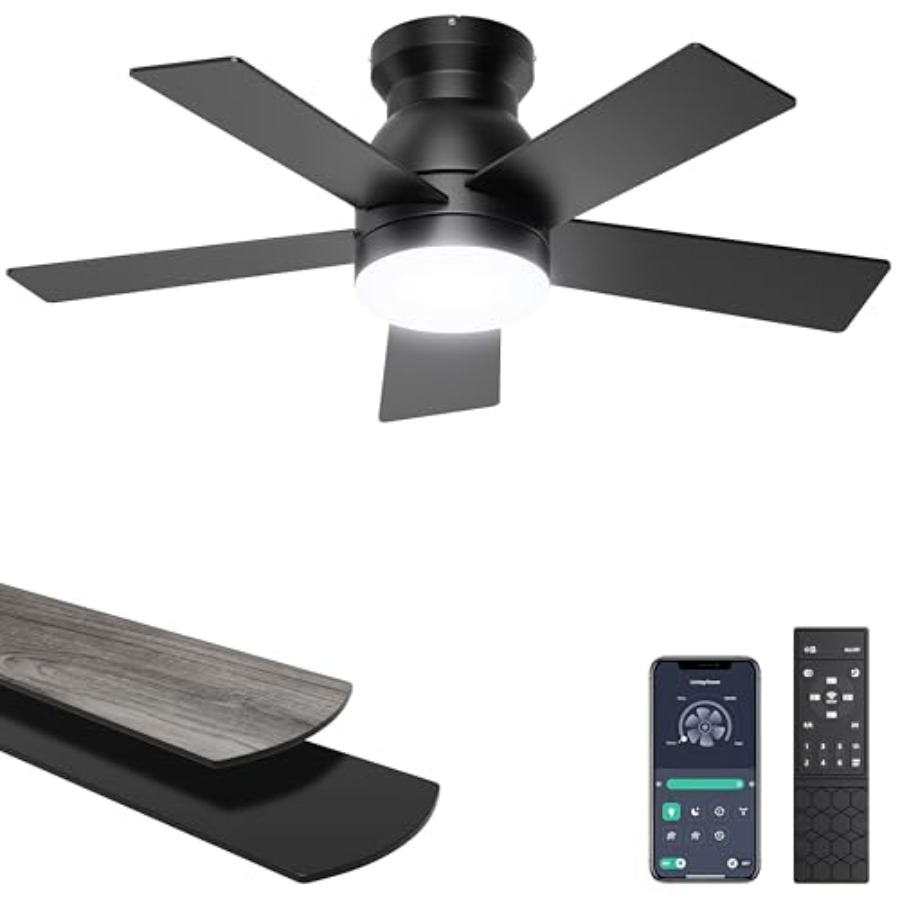 Ceilg Fans with Lights, Low Pr - Ceiling Fan Low Profile Flush Mount review and price