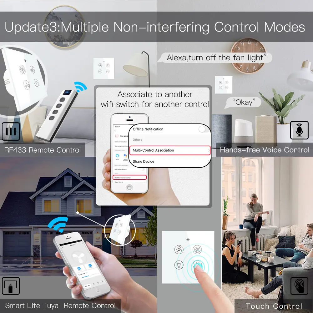 New WiFi RF Smart Ceiling Fan  - Smart Ceiling Fan Alexa Wifi review and price