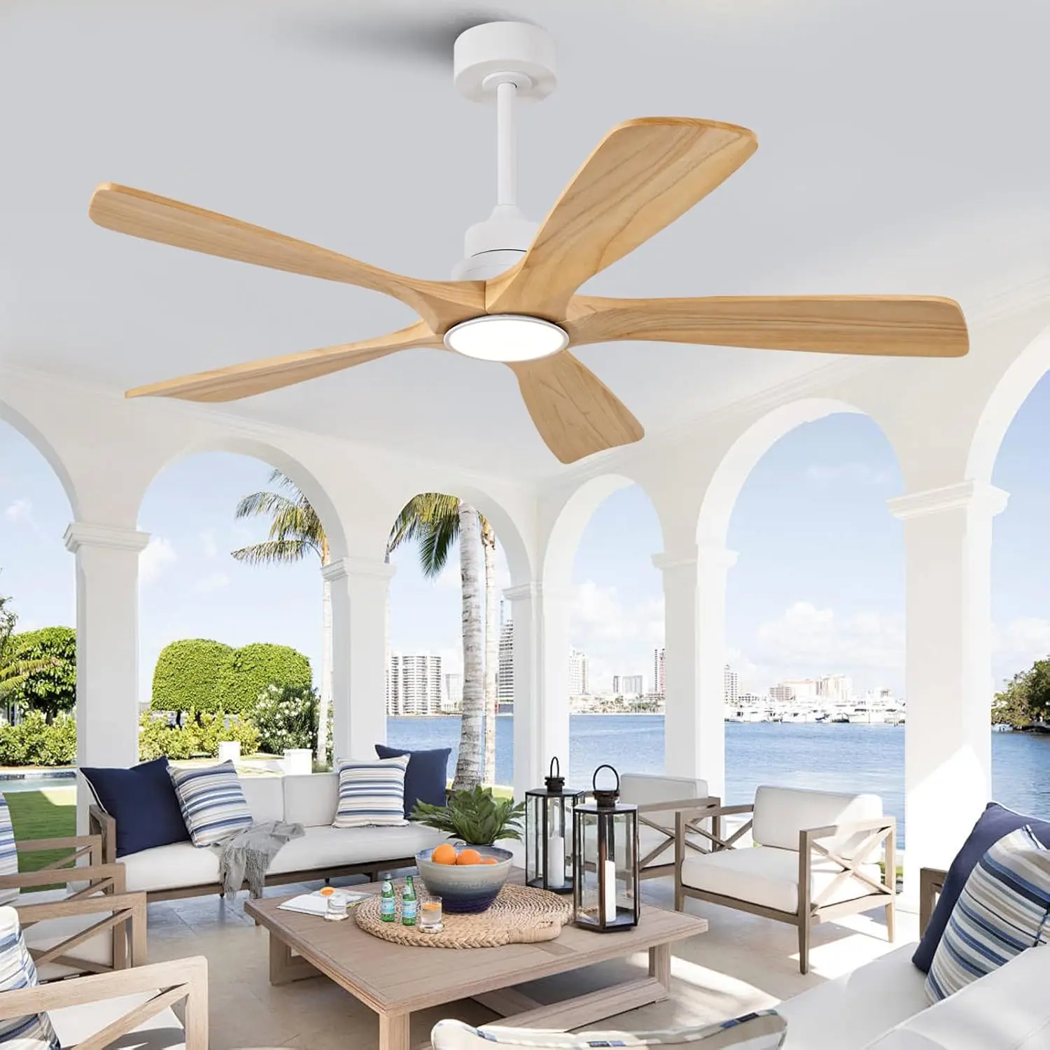 Wood Ceiling Fans with Lights  - Ceiling Fan Led 3 Blade Modern review and price