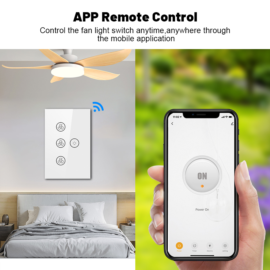 Smart Wifi Fan Light Switch,US - Smart Ceiling Fan Alexa Wifi review and price