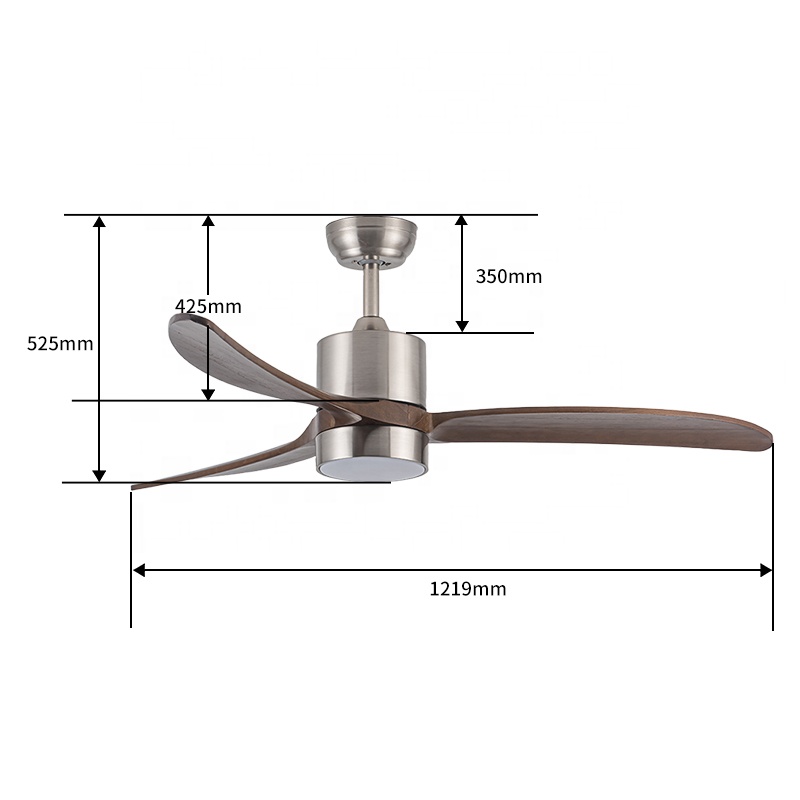 Modern 52-Inch 3 Solid Wood Bl - Ceiling Fan Led 3 Blade Modern review and price