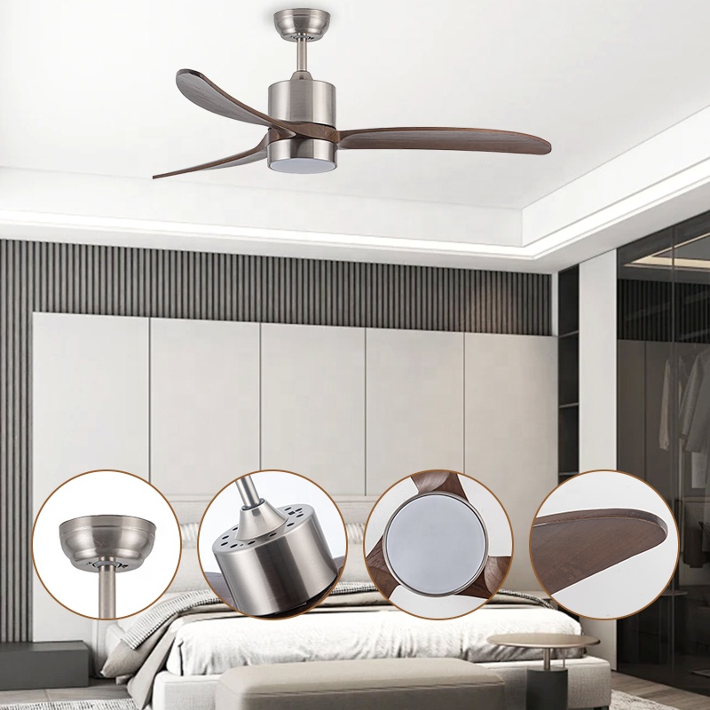 Modern 52-Inch 3 Solid Wood Bl - Ceiling Fan Led 3 Blade Modern review and price