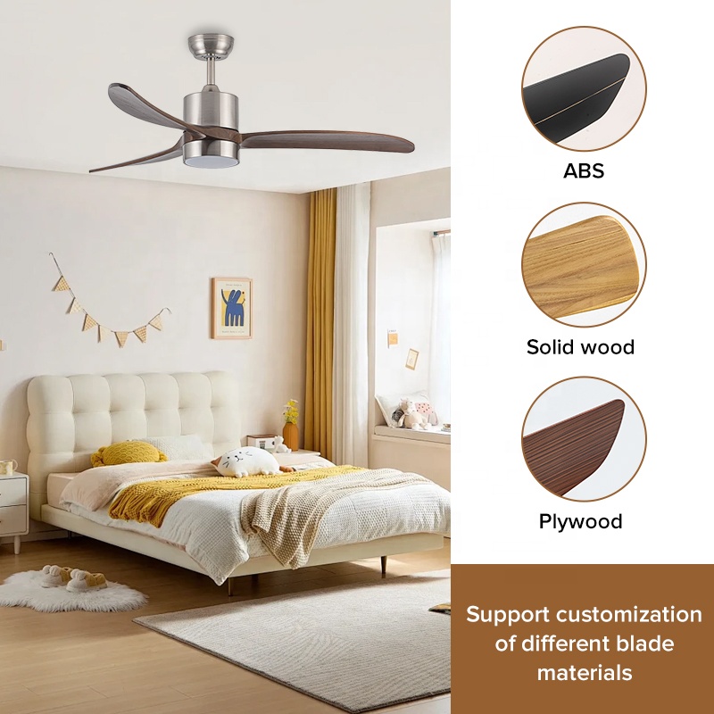 Modern 52-Inch 3 Solid Wood Bl - Ceiling Fan Led 3 Blade Modern review and price