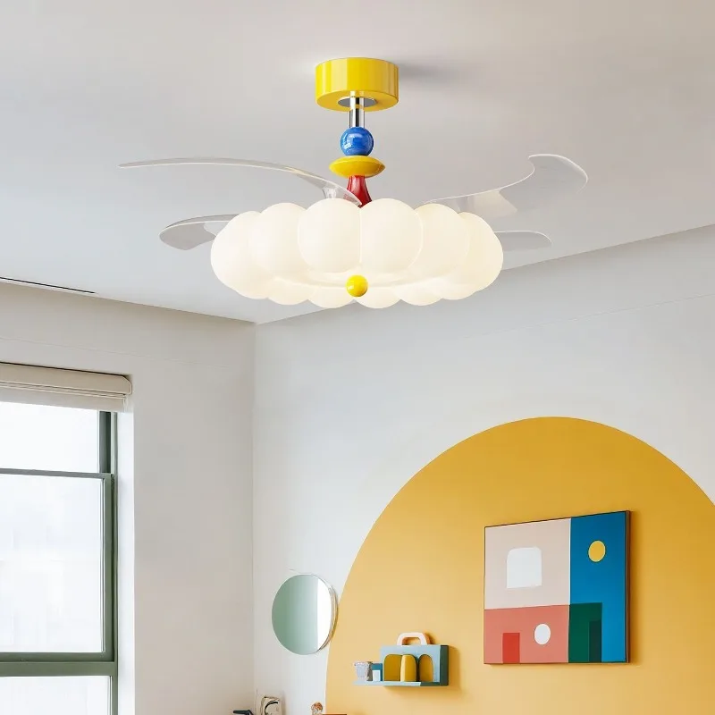Modern Cream Style Hidden Blad - Ceiling Fan Led 3 Blade Modern review and price
