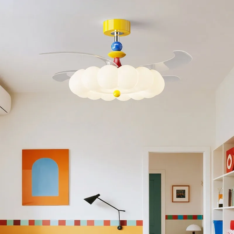 Modern Cream Style Hidden Blad - Ceiling Fan Led 3 Blade Modern review and price