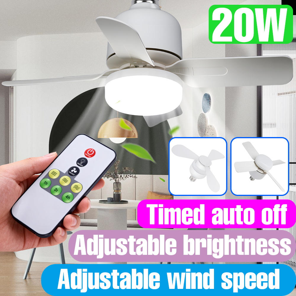 20W LED Fan Light Bulb E27/E26 - Ceiling Fan Led 3 Blade Modern review and price
