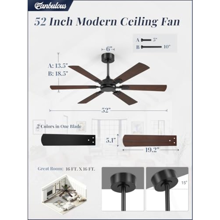 52 Inch Ceiling Fans No Light  - Ceiling Fan Dc Motor 52 Inch review and price