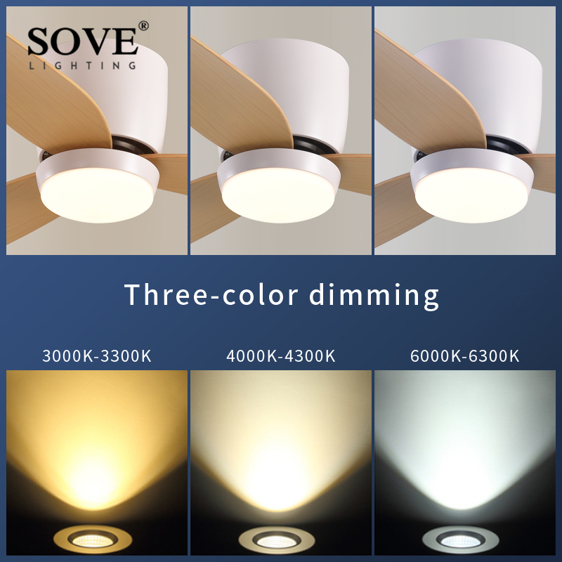 SOVE Modern White Ceiling Fan  - Smart Ceiling Fan With Light Remote review and price