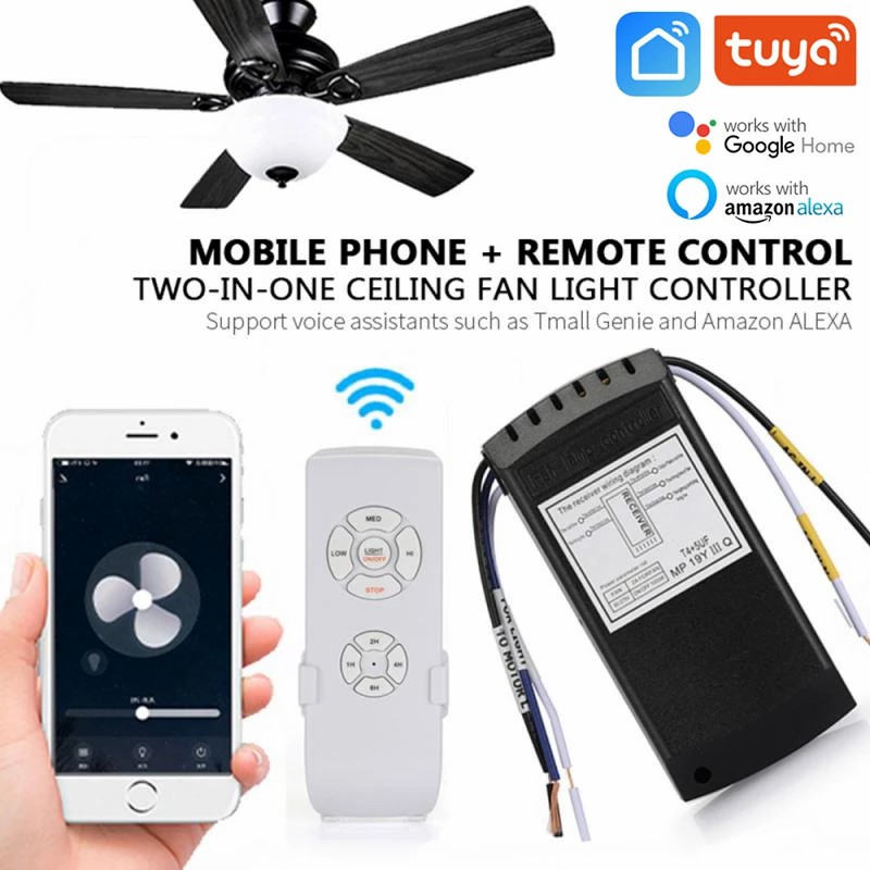 Tuya WiFi Smart Life Ceiling F - Smart Ceiling Fan Alexa Wifi review and price
