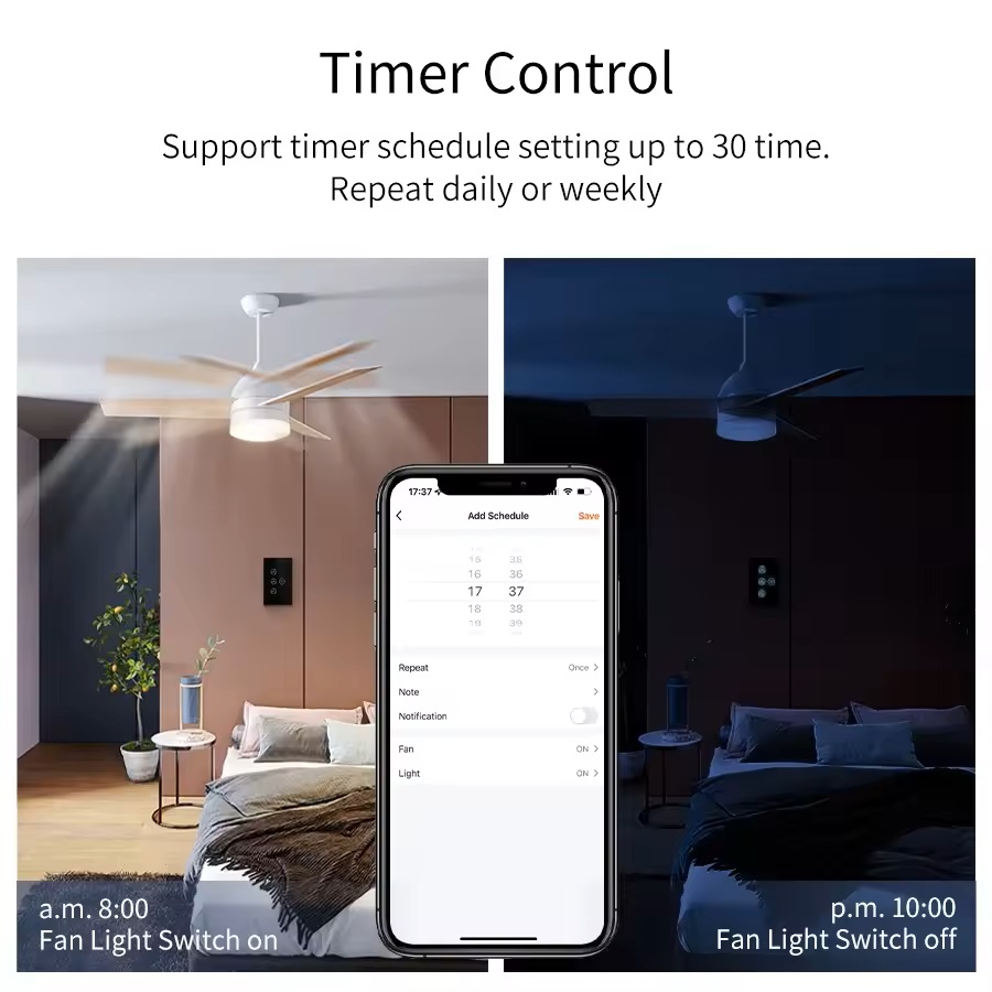 Tuya Wifi Fan Ceiling Fan Smar - Smart Ceiling Fan Alexa Wifi review and price