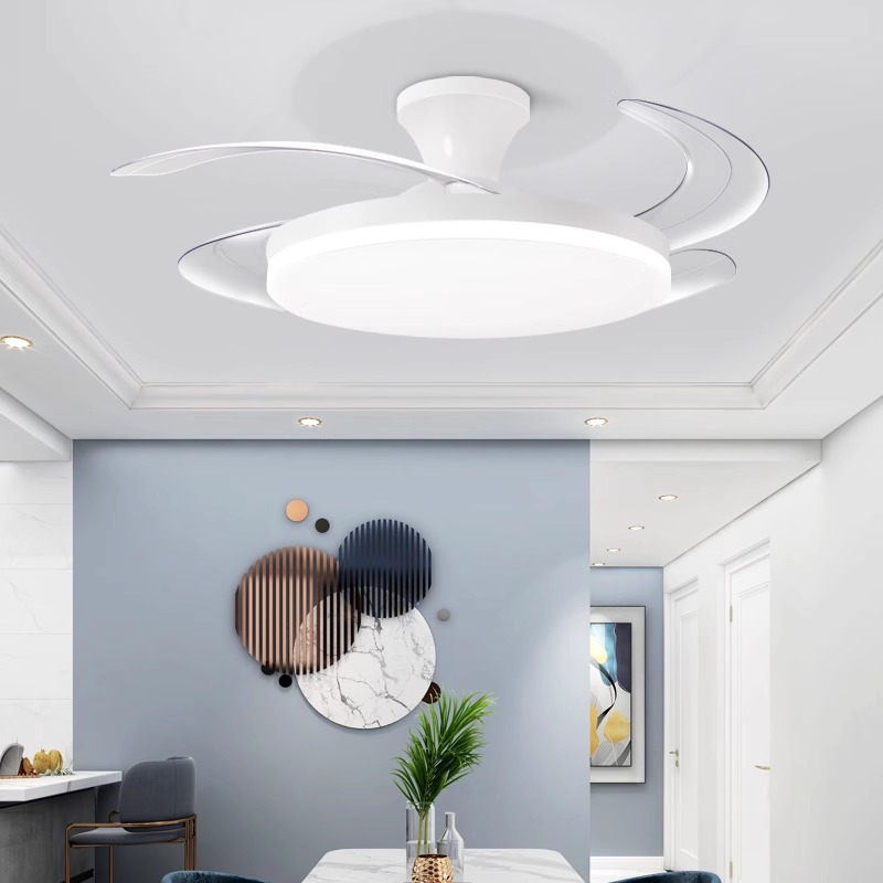Modern Invisible LED Ceiling F - Smart Ceiling Fan With Light Remote review and price