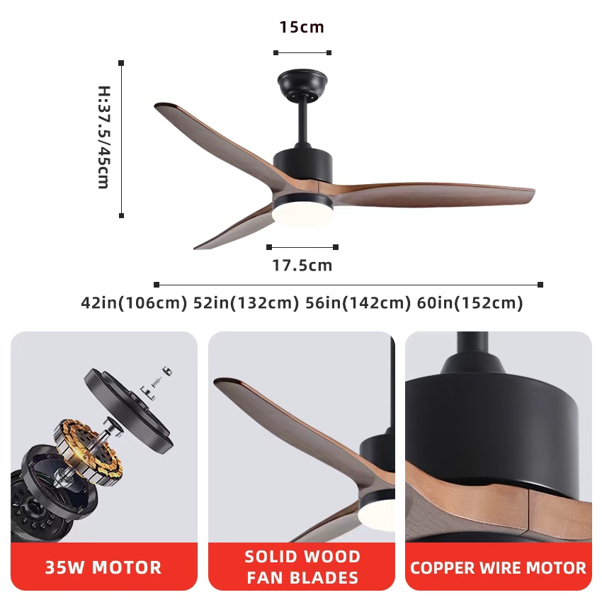 FUMANJIA 42/52/56/60 Inch 3 So - Ceiling Fan Dc Motor 52 Inch review and price