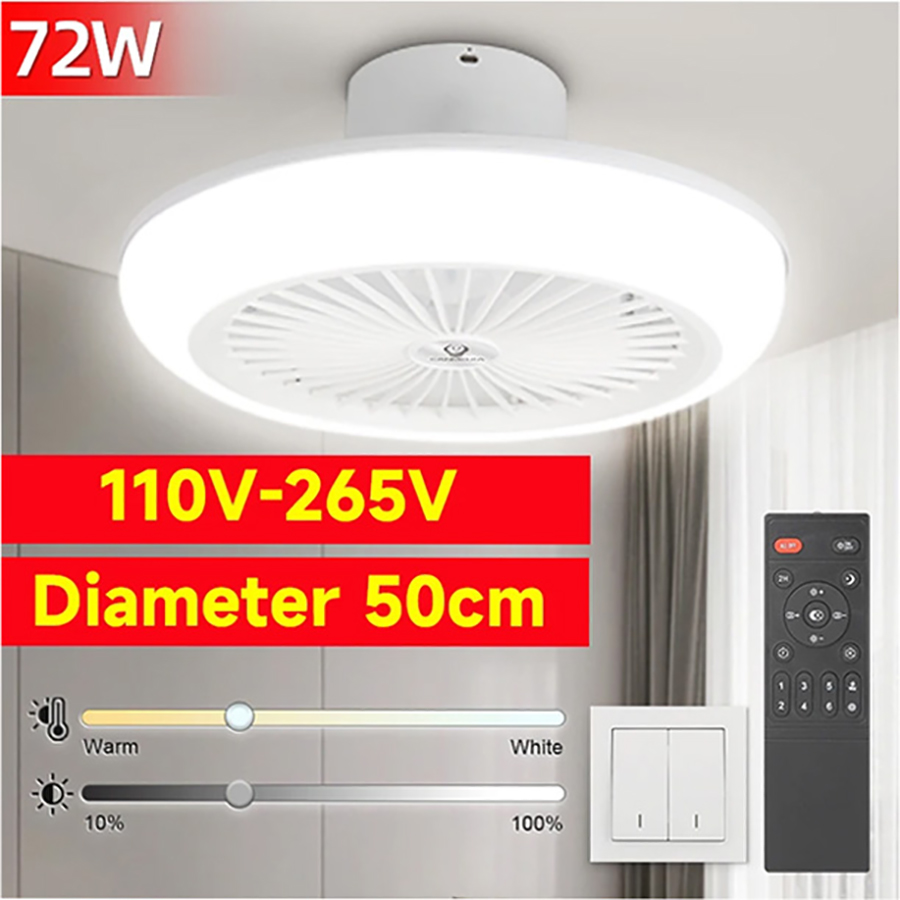 72W Ceiling Fan Ceiling Light  - Smart Ceiling Fan With Light Remote review and price