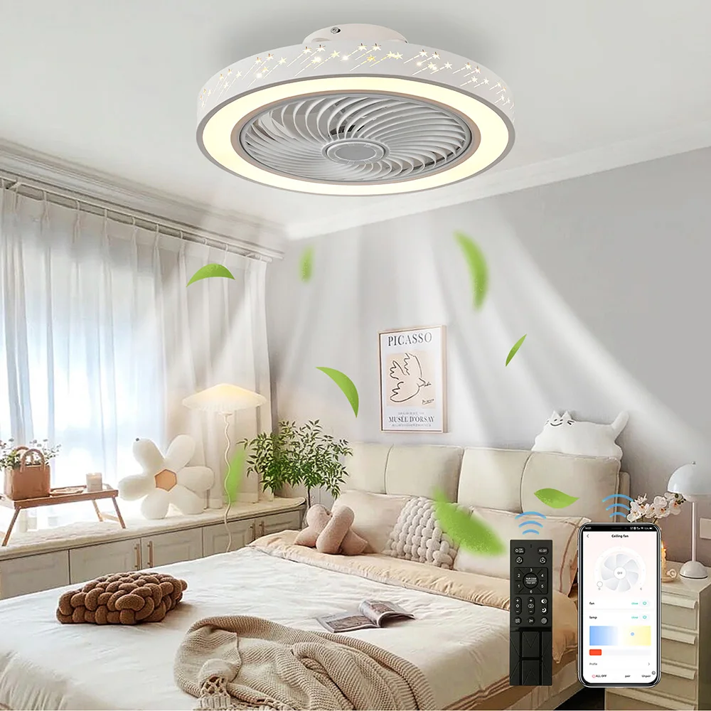 Smart App Control 46CM Ceiling - Smart Ceiling Fan With Light Remote review and price
