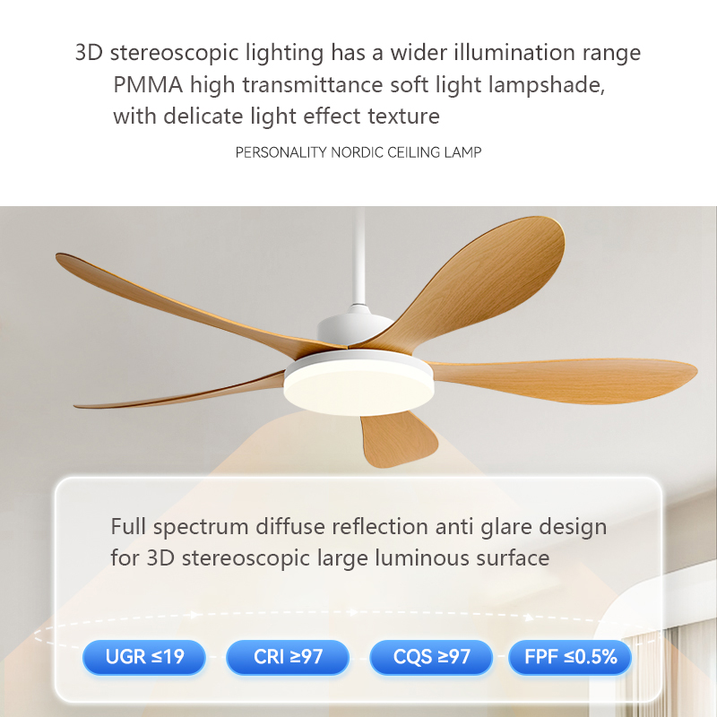 40/46/56inch 5 Blade DC Motor  - Smart Ceiling Fan With Light Remote review and price