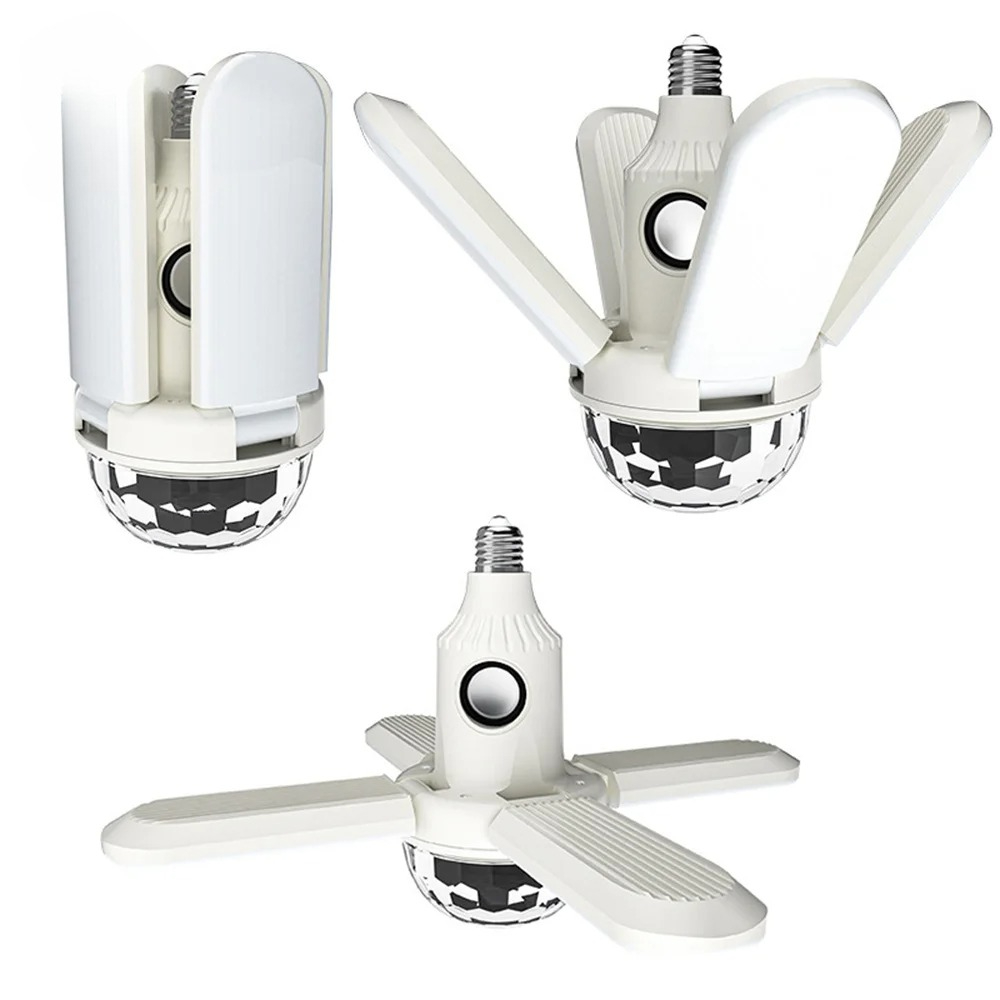 E27 LED Bulb Fan Four-leaf Bla - Smart Ceiling Fan With Light Remote review and price