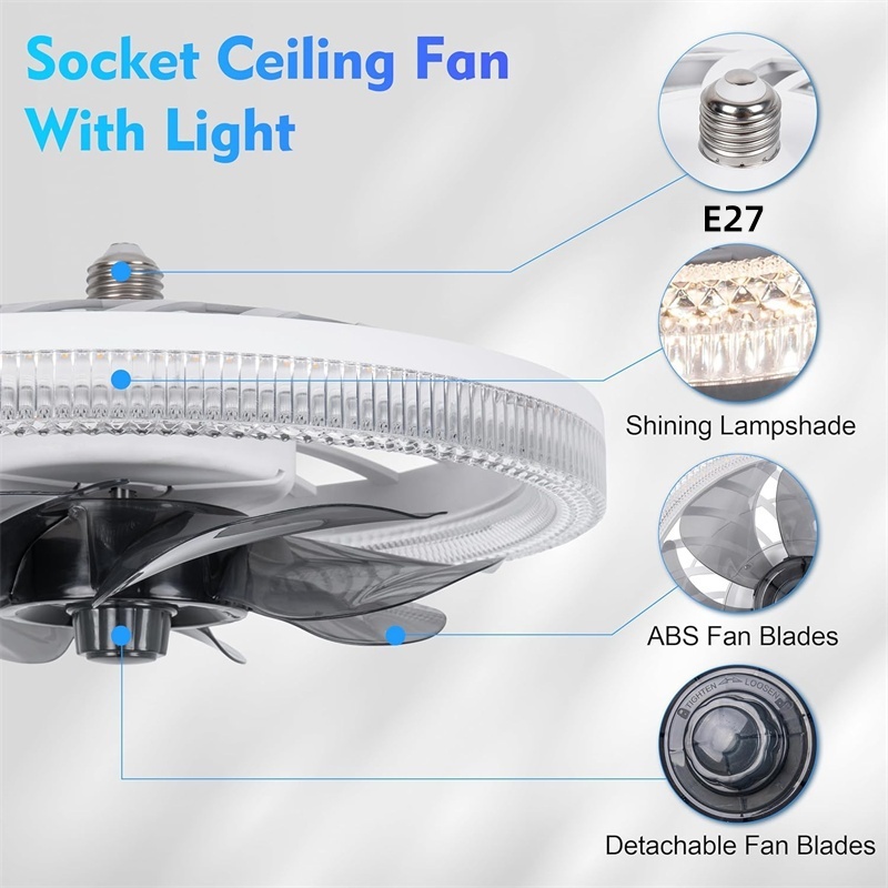 Ceiling Fans with Lights, Sock - Ceiling Fan Low Profile Flush Mount review and price