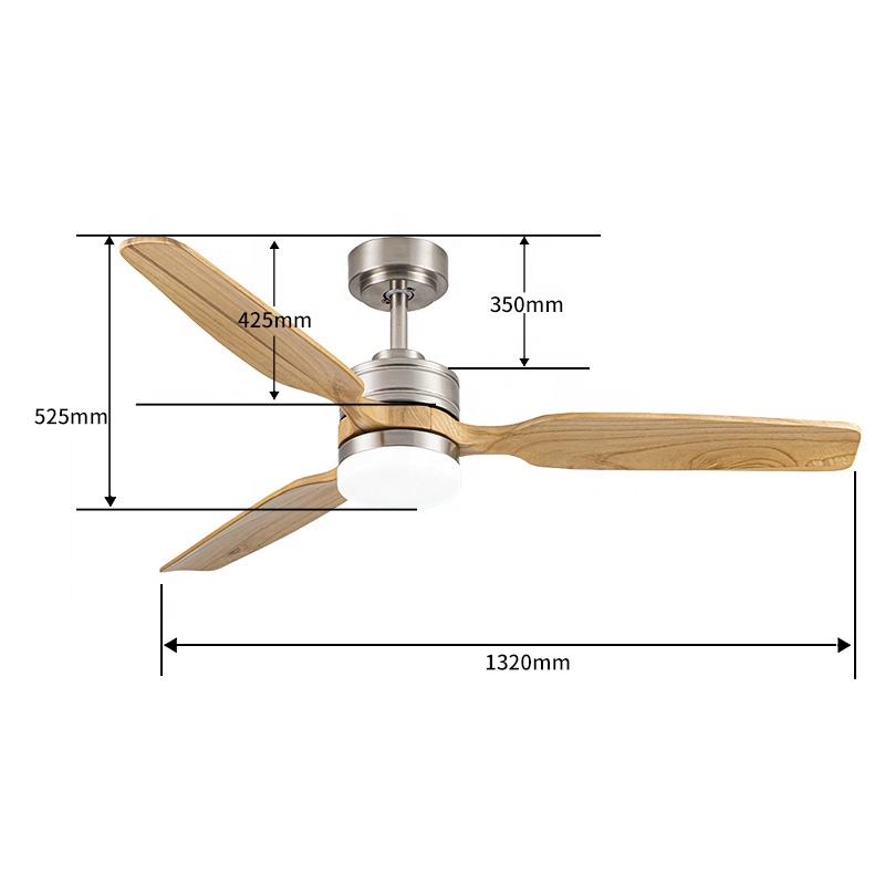 Modern Solid Wood 3 Blades 6 S - Ceiling Fan Led 3 Blade Modern review and price