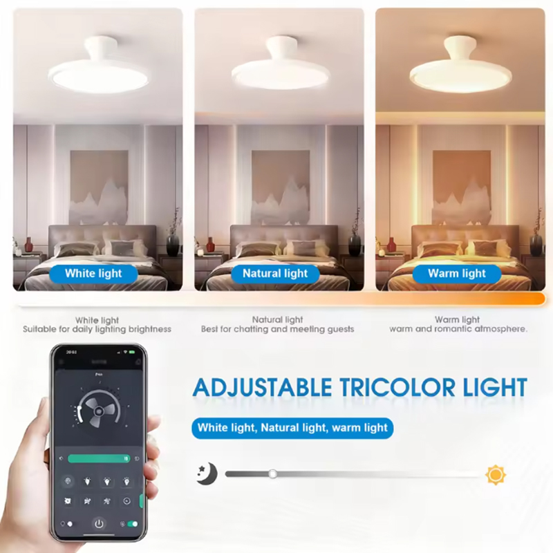 New ultra-thin chandelier fan  - Ceiling Fan Led 3 Blade Modern review and price