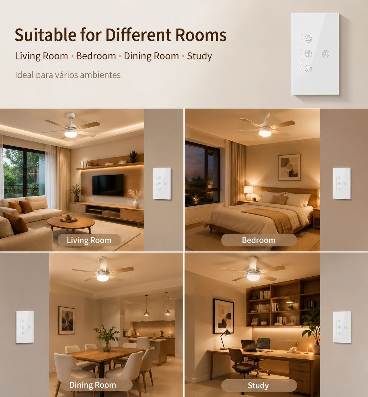 Tuya WiFi Bluetooth Smart Fan  - Smart Ceiling Fan Alexa Wifi review and price