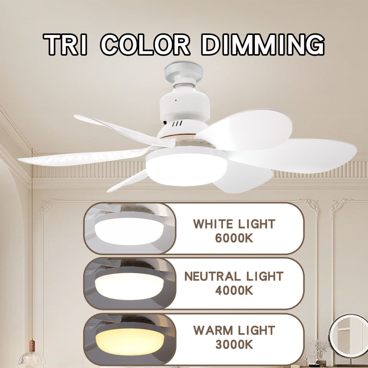 6 Blade Ceiling Fan with LED L - Ceiling Fan Led 3 Blade Modern review and price