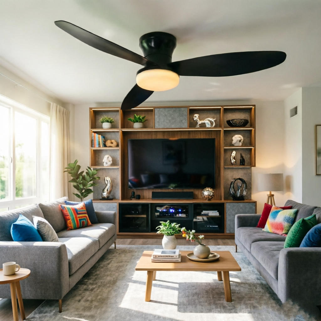 Ceiling Fan with Light 3 Color - Ceiling Fan Led 3 Blade Modern review and price